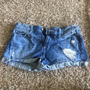 Ripped Jean Shorts